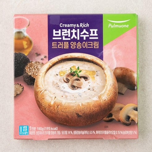 풀무원 브런치수프 트러플양송이크림 (냉장), 180g, 6개