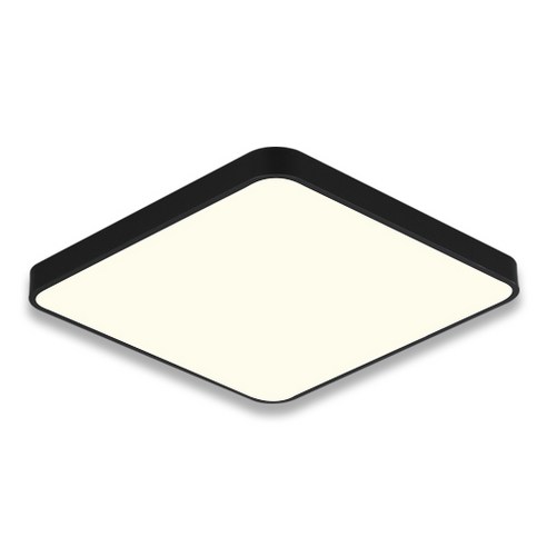 가온엘이디 시스템 LED 미니 거실등 80W, 주백색(블랙)