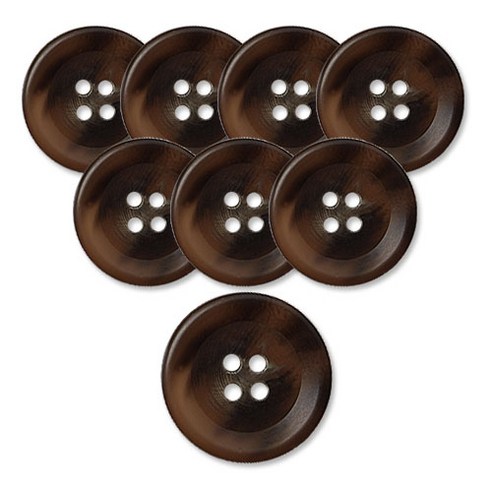 동대문단추왕 무광 코트 가디건 단추 25mm 모던, 8개, 브라운
