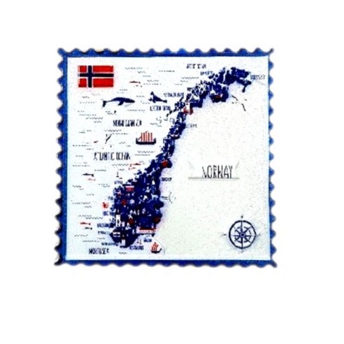 세계 여행 컬렉션 냉장고 자석, R13 북유럽 노르웨이 지도