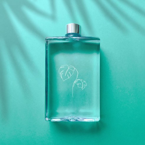 슬림 사각보틀, 24 몬스테라(투명), 500ml, 1개