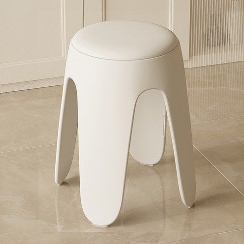 21세기트랜드 마이브 둥근 플라스틱 인테리어 회의실 심플 의자, 화이트, 1개