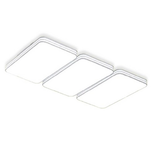 LED 뉴시스템 거실 3등 주광색 50W, 화이트