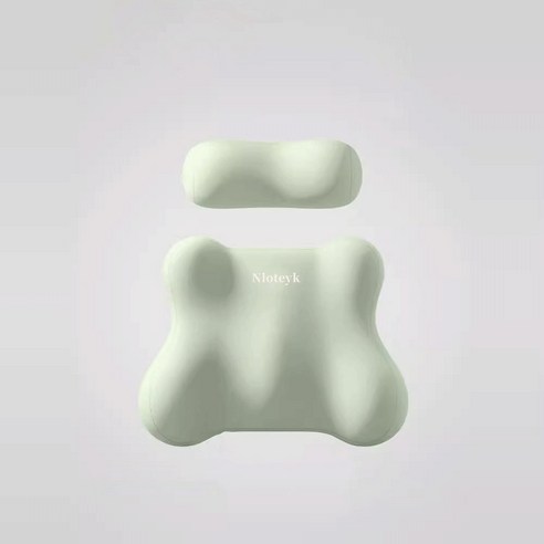 Ez2mk 사계절 차량용 목쿠션 허리쿠션 세트 MS-490, 그린, 1세트
