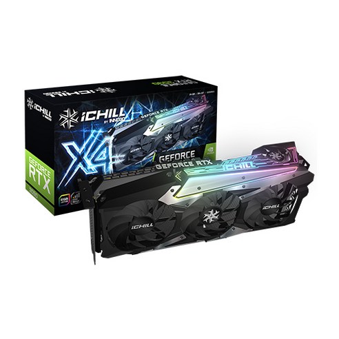 INNO3D 지포스 RTX 3090 D6X 24GBiChiLL X4 그래픽카드 (아이노비아)