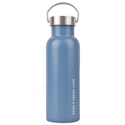 디지지 보온보냉 스텐 핸들 진공 텀블러, 블루, 500ml