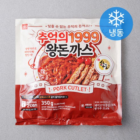 돈까스  잇웨이브 추억의 1999 왕돈까스 (냉동), 350g, 1팩