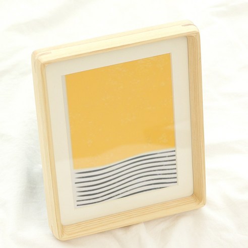 블레스프레임 프레임 인테리어 오크원목 라운드액자, 베이지, 13 x 18 cm, 1개