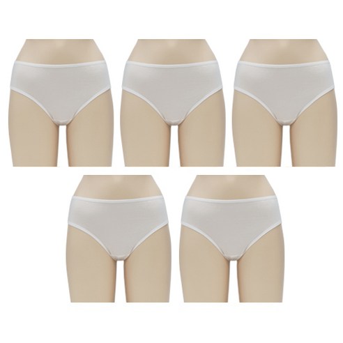 올리비아바비 순면 솔리드 미디 팬티 5p