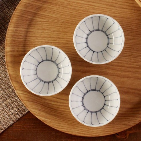 들국화 도자기 미니볼 9cm, 화이트, 10개