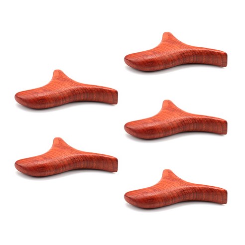 블럭마트 심플 나무 괄사 5p, 레드브라운, 1개