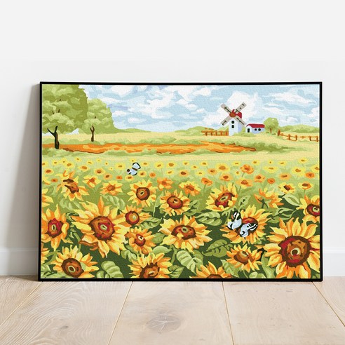 플레이어바웃 DIY 명화 그리기 세트 50 x 40 cm, 나비와 해바라기 (GX7458)
