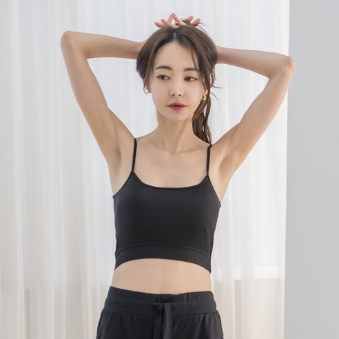 에이원 여성용 캡내장 인견 끈 요가 스포츠브라 11151