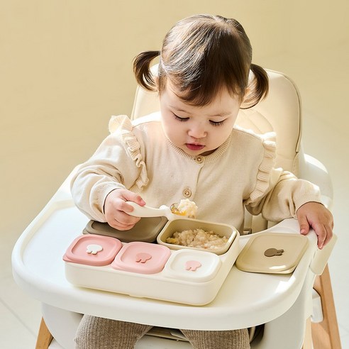 엄마의 마음을 담은 스마트한 식사 솔루션, 아띠래빗 유아용 쏙쏙 모듈형 실리콘 흡착 식판 세트