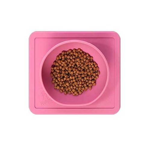 메이토쿠 반려동물 실리콘 흡착 식기, 핑크, 1개