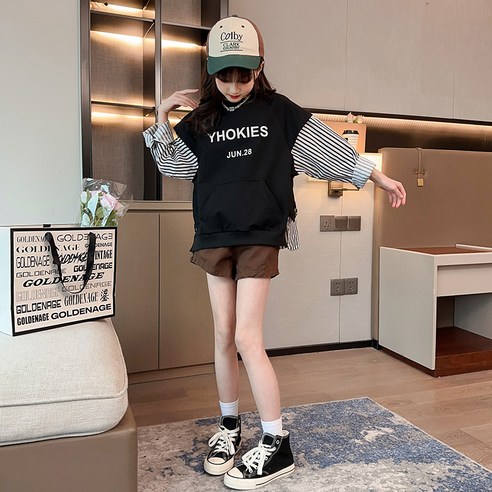 Junior 時尚 女孩 服裝 上衣 圓形 T卹 女孩 女孩 圓領