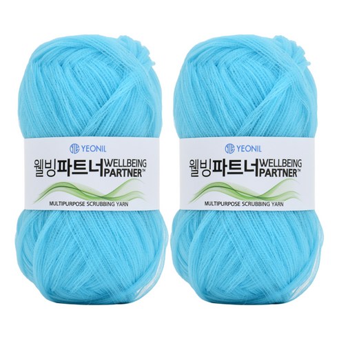 브랜드얀 웰빙파트너 뜨개실 2p, 블루소다