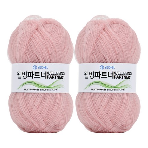 브랜드얀 웰빙파트너 뜨개실 2p, 핑크블라썸