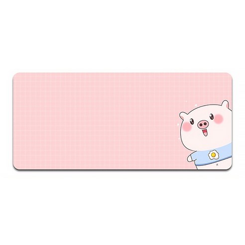 알럽컴 큐티 피그 마우스 장패드 400 x 900 x 3 mm, 핑크체크, 1개