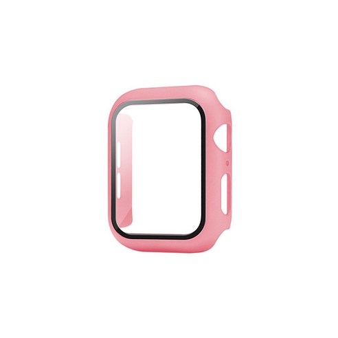 포유 애플워치 풀커버 하드 케이스 44mm, 코랄핑크