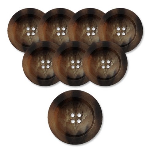 동대문단추왕 무광 코트 가디건 단추 25mm, L브라운텔미, 8개