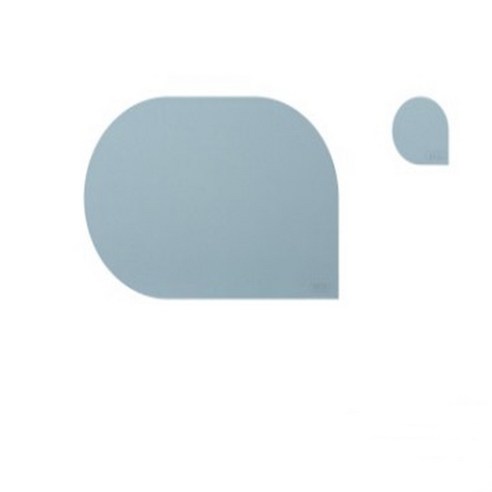 데코하우스17 북유럽 인조 가죽 테이블 매트 + 티코스터, 스카이, L