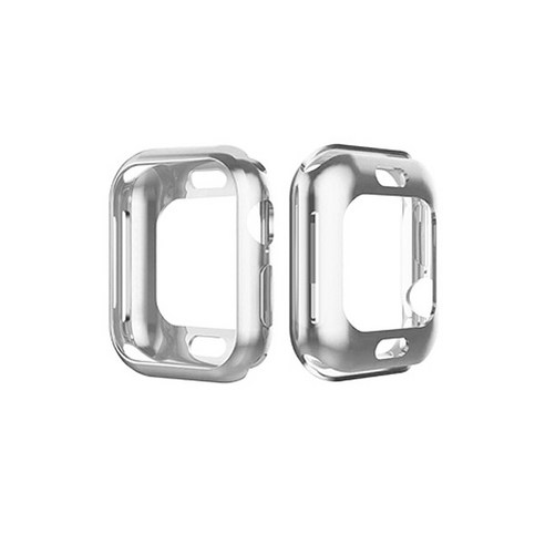 4YOU 애플워치 TPU 보호케이스 (44mm 호환가능), 실버, 1개