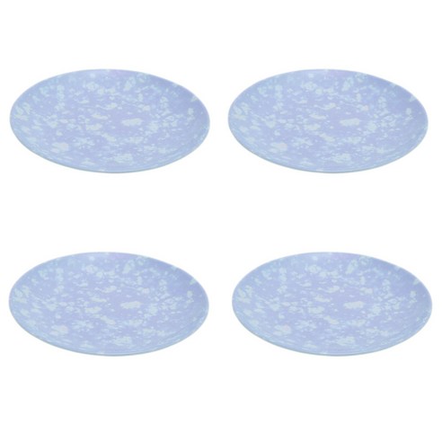 DM 감성 레트로 분식그릇 접시 4p, 블루