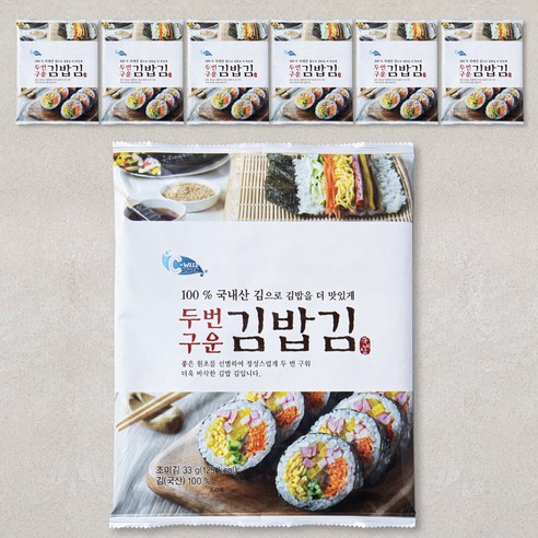 예맛 두번구운 김밥김, 33g, 7봉