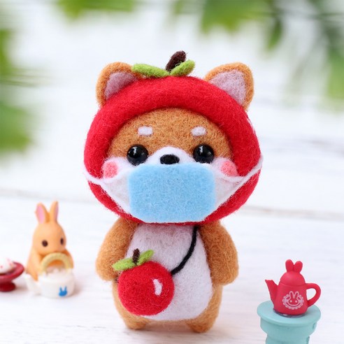 아트조이 DIY 양모펠트 키트, 1세트, 마스크시바