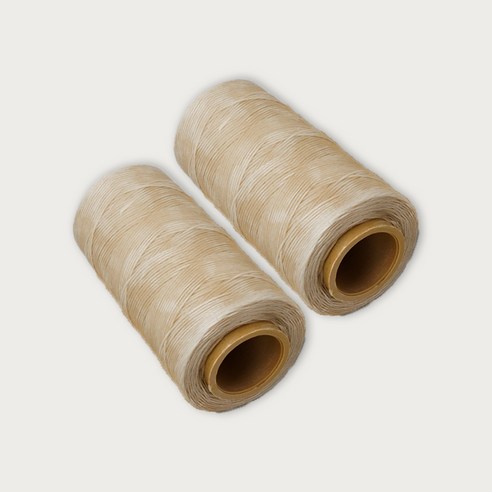 가죽공예 왁스실 초사용 1mm x 220m, 라이트베이지, 2개