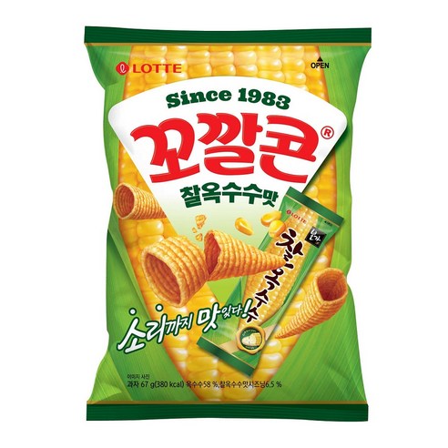 꼬깔콘 찰옥수수맛, 67g, 1개