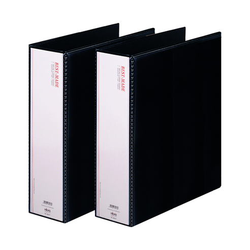 위즈오피스 투명 사다리바인더 7.5cm, 블랙, 2개