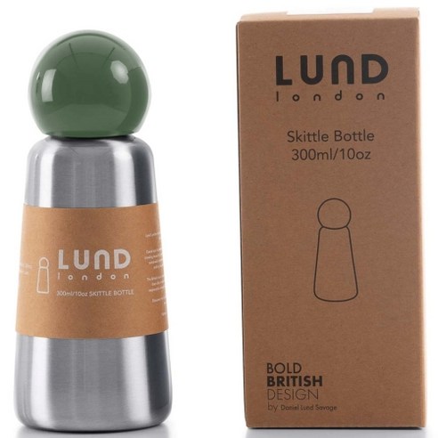 룬드런던 스키틀보틀 보온보냉병, 스테인리스 스틸 + 카키(7324), 300ml