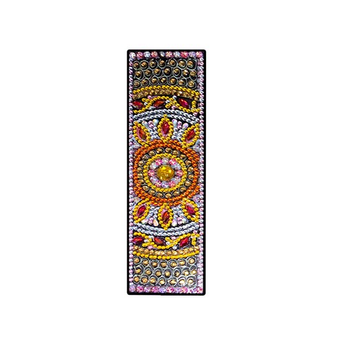 케이엠엘리 DIY 5D 북마크 보석십자수 5.5 x 19.5 cm 4K + 샤이닝, 핑크, 1개