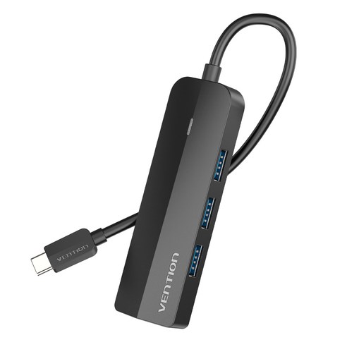 벤션 C타입 사운드카드 USB 3.0 멀티허브 TGQBB, 블랙