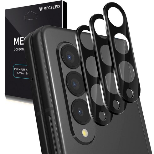 MECSEED 3CX 프리미엄 빛번짐방지 풀커버 강화유리 휴대폰 카메라 렌즈 액정보호필름 3p 세트, 1세트