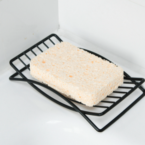 루아브 고급 탄소강 비누 받침대 ONE SIZE, 블랙, 1개