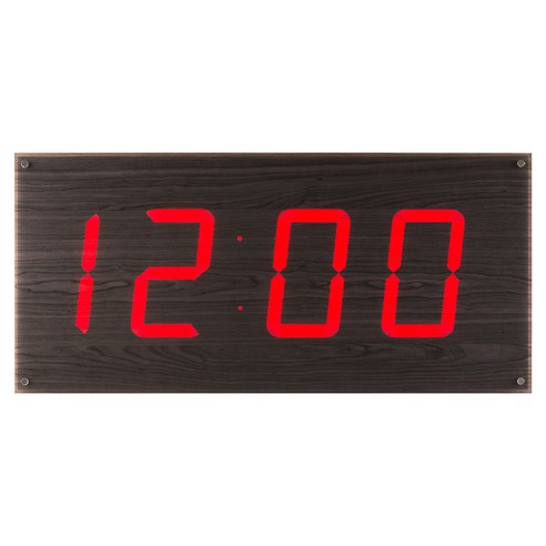 루나리스 FM전파 빅타임 LED 전자 벽시계 73cm, 레드