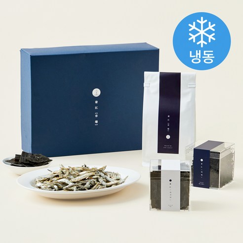 앵강마켓 남해 죽방멸치 160g + 미역 40g + 다시마 50g 3호선물세트 + 쇼핑백 (냉동), 250g, 1세트