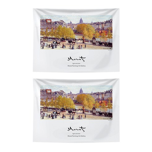블럭마트 Monet 인테리어 행잉 가리개 패브릭 포스터 2p, TYPE12