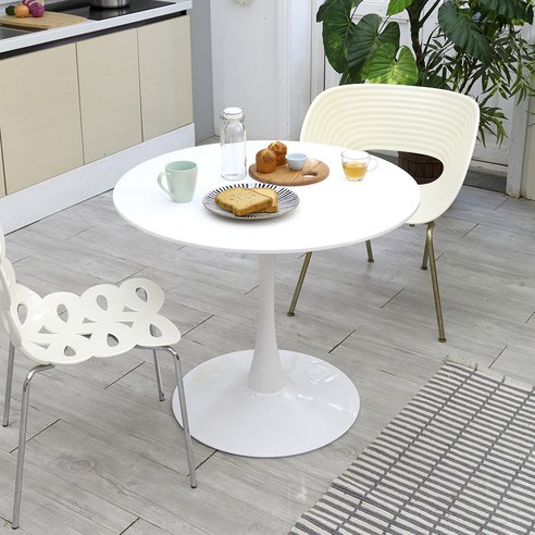 데코퍼니쳐 피렌체 원형 테이블 900, 화이트