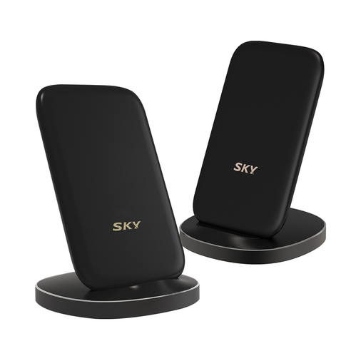 스카이 필 W3 아이언플러스 고속충전 무선충전기 SKY-W3P 15W, 블랙, 2개