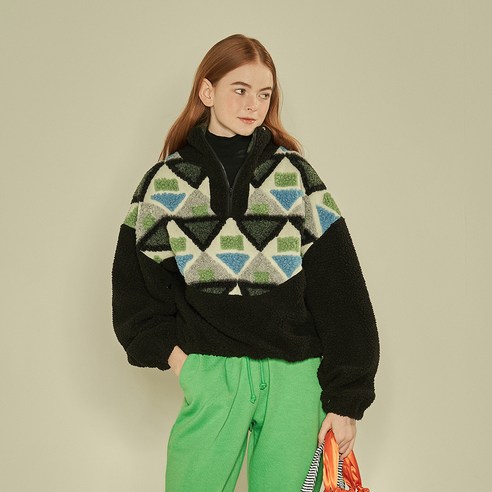 파베르핑거 Geometric Fleece Anorak