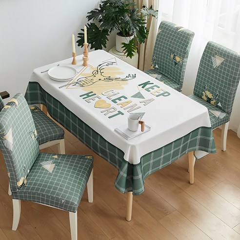 알럽홈 린넨 블렌딩 탁자 및 식탁보, 클린하트, 140 x 210 cm