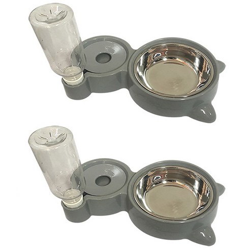 블루마토 반려동물 파스텔 고양이 반자동 급수식기, 그레이(FDA0003), 2개