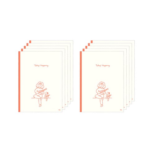 아이비스 오늘의 해프닝 제본노트 11618, 주황, 10개