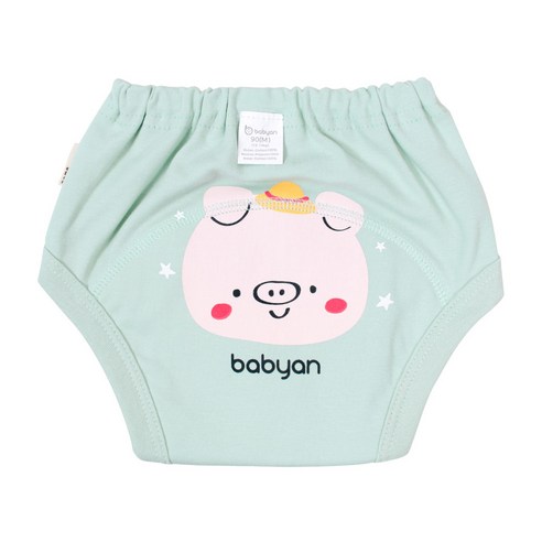 베이비앙 유아용 4중 방수 배변훈련팬티, 꿀꿀이, 1개