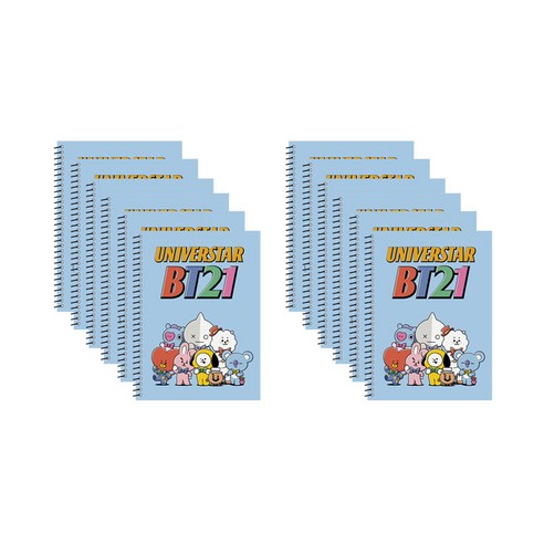 BT21 스프링 노트세트, 블루, 12개