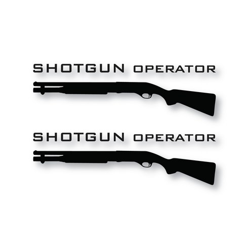 SHOTGUN SUV 데칼 스티커 중, 블랙, 2개